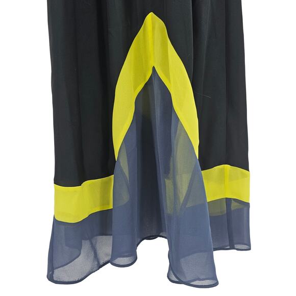 Urban Outfitters Silence + Noise Womans size XS Maxi Tank Dress Black and Yellow - Picture 3 of 8